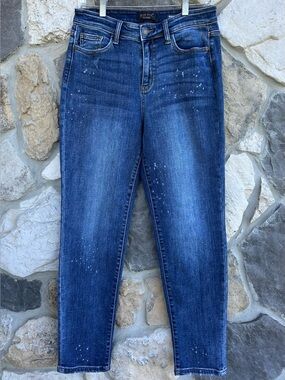 Judy Blue Jeans Size 7/28 Boyfriend Fit High Rise Stretchy Denim Trendy Tapered